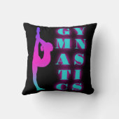 体操パープルピンクターコイズ グラデーション クッション (裏面)