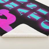 体操パープルピンクターコイズ グラデーション シェルパブランケット (3/4)