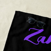 体操パープルピンクターコイズ グラデーション ビーチタオル (インサイチュ)