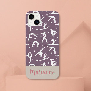 体操パープル名前をカスタムする女の子らしモダン Case-Mate iPhone 14 PLUSケース