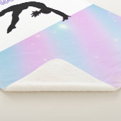 体操パープル薄紫とベビーブルーパステル シェルパブランケット (3/4)