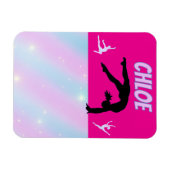 体操パープル薄紫ホットピンクベビーブルーパステル マグネット (横)