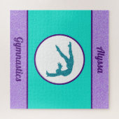 体操パープル/ターコイズパズル ジグソーパズル (横)