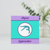 体操パープル/ターコイズフラットカード (スタンド正面)