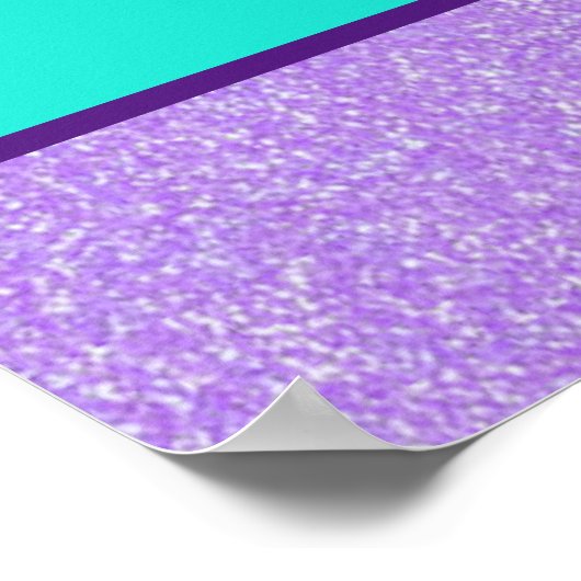 体操パープル/ターコイズポスター ポスター (角)