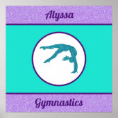 体操パープル/ターコイズポスター ポスター (正面)