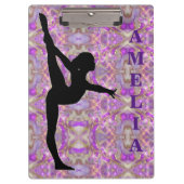 体操パープル/金ゴールドクリップボード クリップボード (正面)