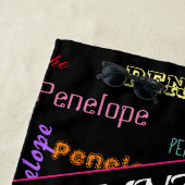 体操ビーチタオル全身に体操選手の名前 ビーチタオル (インサイチュ)