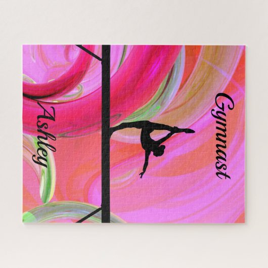 体操ビームはっきりした抽象芸術カスタム ジグソーパズル (横)