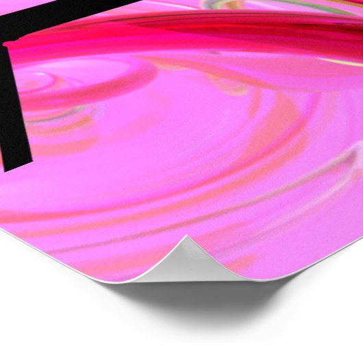 体操ビームはっきりした抽象芸術カスタム ポスター (角)