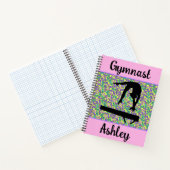 体操ビームガールグルーヴィレトロ パーソナライズされた ノートブック (内部)