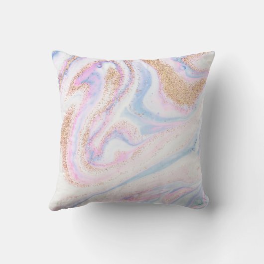 体操ビームクイーングリッター水彩抽象芸術 クッション (裏面)