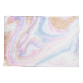 体操ビームクイーングリッター水彩抽象芸術 枕カバー (裏面)