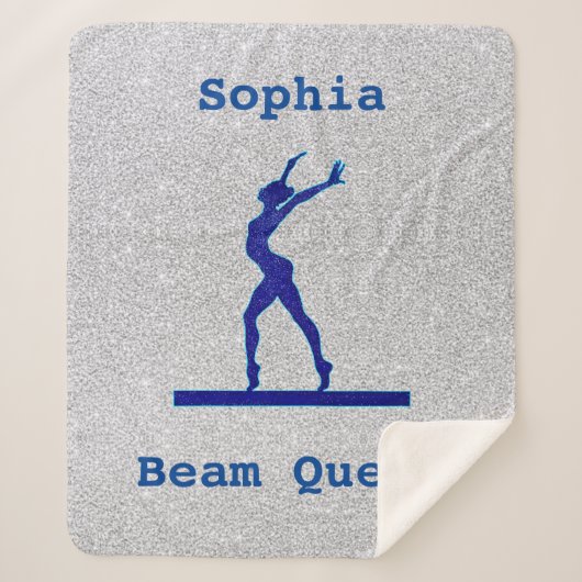 体操ビームクイーンブルー/シルバーシェルパブランケット シェルパブランケット (正面)