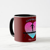 体操ビームスパークルハートブルゴーニュ マグカップ (正面左)