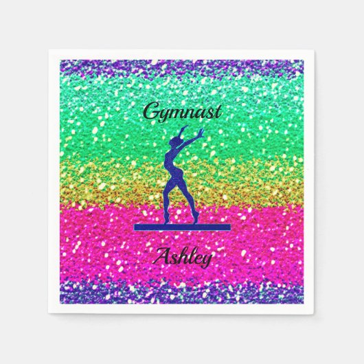 体操ビームスパークル スタンダードカクテルナプキン (正面)