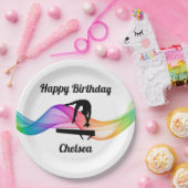 体操ビームスワールハッピーバースデー紙プレート ペーパープレート (パーティー)