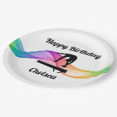 体操ビームスワールハッピーバースデー紙プレート ペーパープレート (アングル)