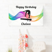 体操ビーム「ハッピーバースデー」カラフル旋回 横断幕 (インサイチュ)