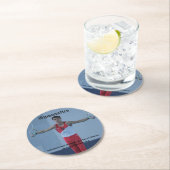 体操ビールマット、6のコースターセット、ヨハネス ラウンドペーパーコースター (インサイチュ)