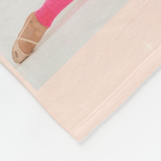 体操ピンクのグラデーション3枚の写真パーソナライズされた フリースブランケット (角)