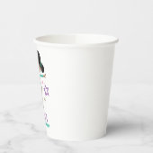 体操ピンクパープルターコイズガール誕生日パップ 紙コップ (左)