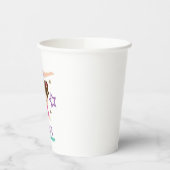 体操ピンクパープルターコイズガール誕生日 紙コップ (左)