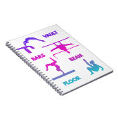 体操ピンクパープルターコイズヴォールトバービーム ノートブック (右側)