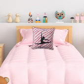 体操ピンクホワイトペパーミントキャンディスプリンクル クッション