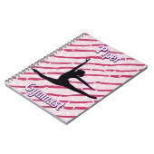 体操ピンクホワイトペパーミントキャンディスプリンクル ノートブック (左側)