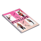 体操ピンク4フォト勇気付けられる ノートブック (右側)