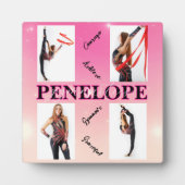 体操ピンク4フォト勇気付けられる フォトプラーク (正面)