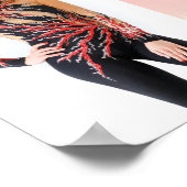 体操ピンク4フォト勇気付けられる ポスター (角)