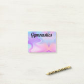 体操ピンク/紫/青ポストイットノート4 x 3 ポストイット (デスク上)