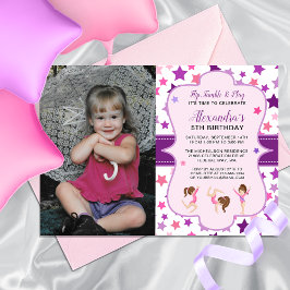 体操フォトガールスターズバースデーパーティー 招待状