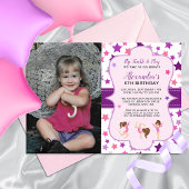 体操フォトガールスターズバースデーパーティー 招待状