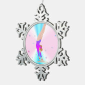 体操フライガールオーナメント スノーフレークピューターオーナメント (右)