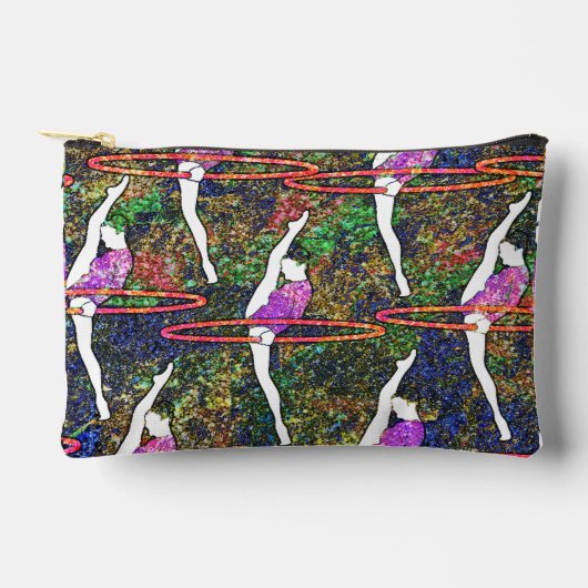 体操フラフープダンスカラフルパターンギフト アクセサリーポーチ (正面)