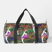 体操フラフープダンスカラフルパターンギフト ダッフルバッグ (裏面)