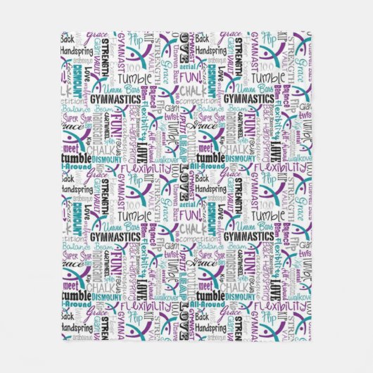 体操フルキルト フリースブランケット (正面)