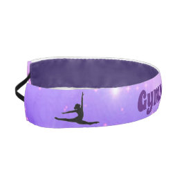 体操フロアルーチンパープルピンクヘッドバンド アスレチックヘッドバンド