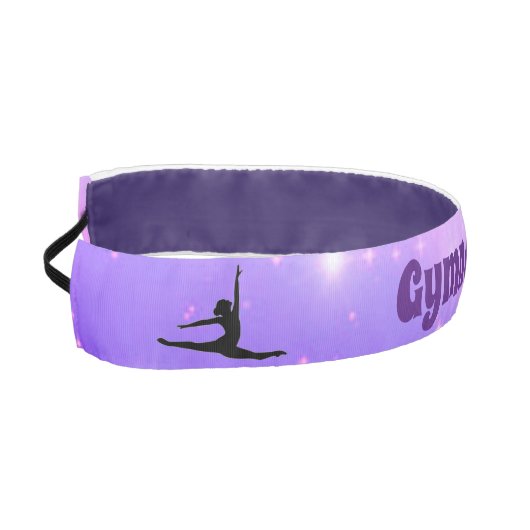 体操フロアルーチンパープルピンクヘッドバンド アスレチックヘッドバンド (左)