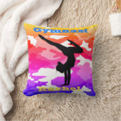 体操フロア、梁、ヴォールト、バーレインボー迷彩柄 クッション (ブランケット)