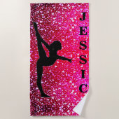 体操フローティングハートビーチタオル ビーチタオル (正面)