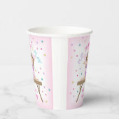 体操ブラウンヘア体操ジャンプバースデーパーティー 紙コップ (右)