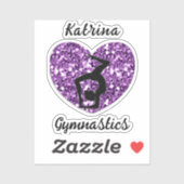 体操ブラックとパープルパーソナライズされた シール (シート)