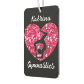 体操ブラックとホットピンクパーソナライズされた カーエアーフレッシュナー (左)