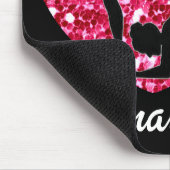 体操ブラックとホットピンクパーソナライズされた マウスパッド (コーナー)