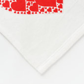 体操ブランケット赤いハート&体操選手。 フリースブランケット (角)