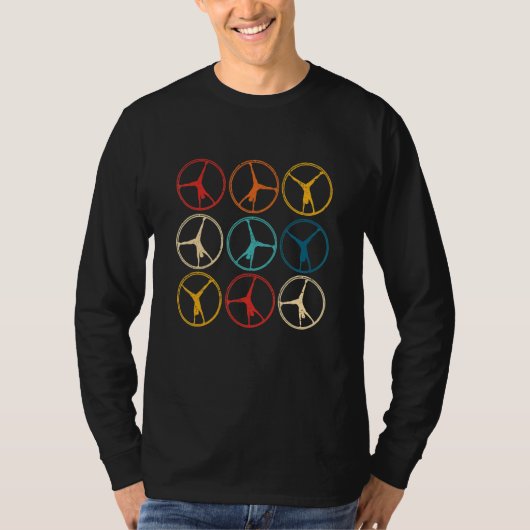 体操ホイール体操アスリート体操選手 Tシャツ (正面)